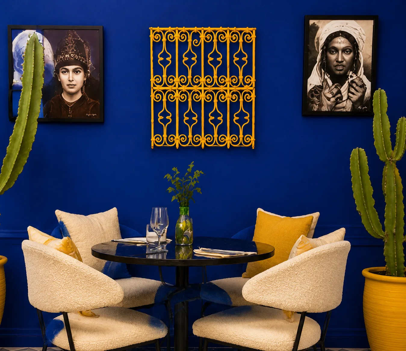 Détail d’une table dressée chez Petit Bohème